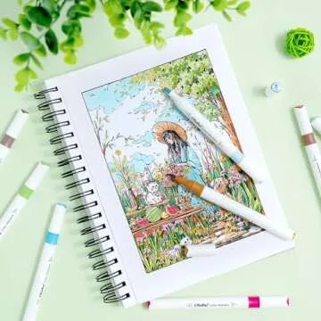 Ohuhu Dual Tip Markers - 64 Vibrant Colors for Art