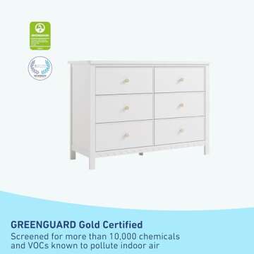 Graco Sasha 6-Drawer Dresser for Nursery - GREENGUARD Certified