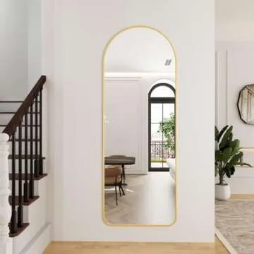 Stylish ZMYCZ Gold Arched Full Length Mirror - 71" x 30"