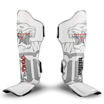 YOKKAO Fight Team Muay Thai Kickboxing MMA Shin Guards with Knee Guards - Limited Edition