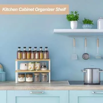 NEX Stackable Shelf Organizer Set - Kitchen Stylish Storage