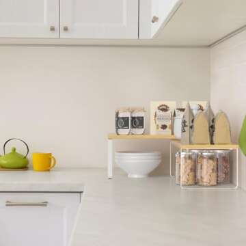 NEX Stackable Shelf Organizer Set - Kitchen Stylish Storage