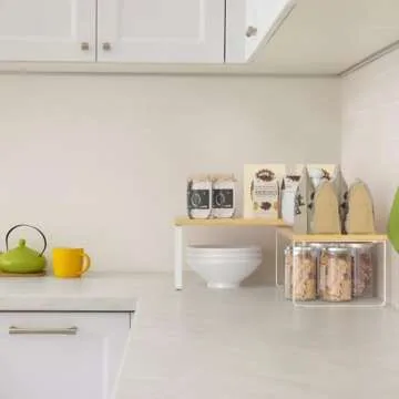 NEX Stackable Shelf Organizer Set - Kitchen Stylish Storage