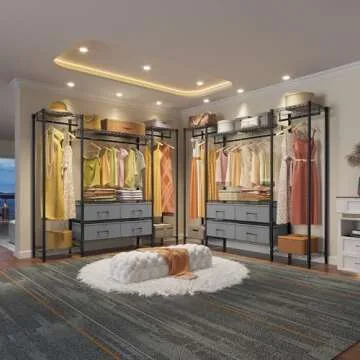 VIPEK V20 Wire Garment Rack Heavy Duty Clothes Rack, Metal Clothing Rack with 6 Shelves, 3 Hang Rods...