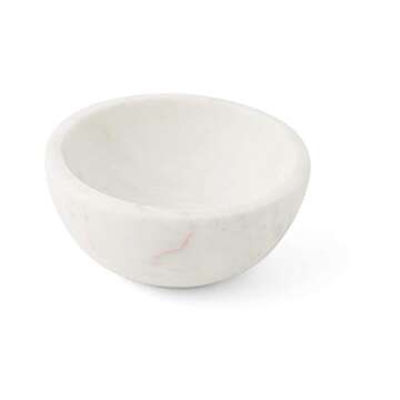 Thirstystone Natural White Marble Serving/Dip Bowl Holds up to 4 oz. Use as Dip Bowl or Condiment Bowl on Charcuterie Boards