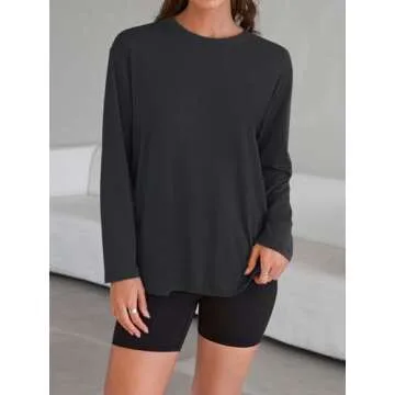 Trendy Queen Womens Oversized Long Sleeve Tee Shirt 2025