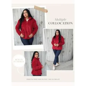 Dokotoo Winter Fleece Jacket for Women Oversized Zipper Up 2024 Stand Collar with Pockets Baggy Coats