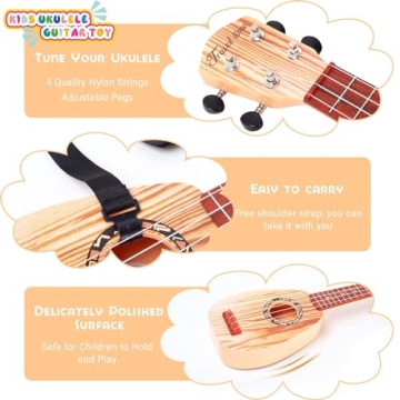 YOLOPLUS+ Mini Ukulele Toy for Kids 3-7 Years