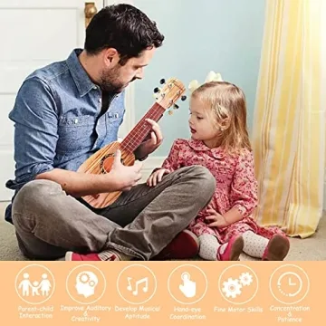 YOLOPLUS+ Mini Ukulele Toy for Kids 3-7 Years