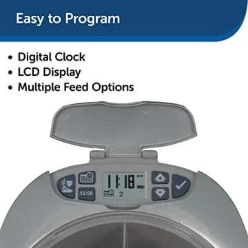 PetSafe 6 Meal Automatic Cat Feeder - Programmable Pet Food Dispenser for Cats and Small Dogs - Dry Kibble or Semi-Moist Pet Food, Slow Feed Portion Control, Tamper-Resistant