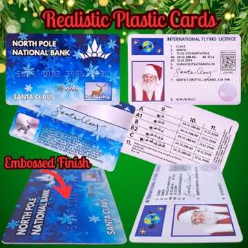 Santa's Lost Wallet Evidence Kit – Magical Christmas Eve Set with Bank Card, Sleigh Flying License...