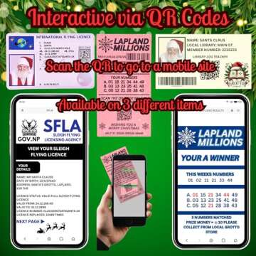 Santa's Lost Wallet Evidence Kit – Magical Christmas Eve Set with Bank Card, Sleigh Flying License, North Pole Money, Loyalty Cards, Receipts & Many More Fun Surprises