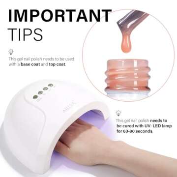 AILLSA Nude Gel Polish Light Natural Jelly Gel Nail Polish Sheer Neutral Color Translucent Gel Polish Skin Tone Soak Off U V Gel for Nail Art French Manicure at Home 0.51 Fl Oz /GB56