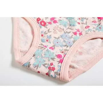 Baby Soft Cotton Panties Little Girls'Briefs Toddler Underwear (Pack of 6) 5-6yrs Pink