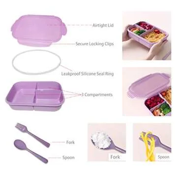 ASYH Bento Box Stylish Leakproof Lunch Box for All Ages