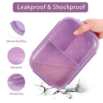 ASYH Bento Box Stylish Leakproof Lunch Box for All Ages