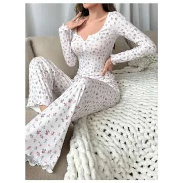 Buy SHENHE Women's Floral Pajama Set | Comfy and Cute