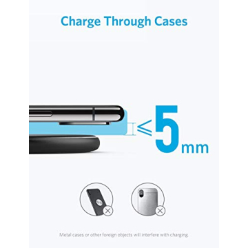 Anker Wireless Charger Ultra-Slim Qi-Certified for Fast Charging