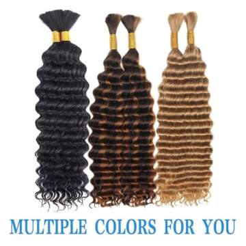 Deep Wave Bulk Human Braiding Hair for Stylish Looks