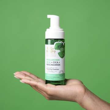 By Nature Foaming Cleanser with Hyaluronic Acid + Cica - Hydrating Face Cleanser For Bright and Fresh Skin - Skincare from New Zealand - 5 fl.oz