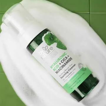 By Nature Foaming Cleanser with Hyaluronic Acid + Cica - Hydrating Face Cleanser For Bright and Fresh Skin - Skincare from New Zealand - 5 fl.oz