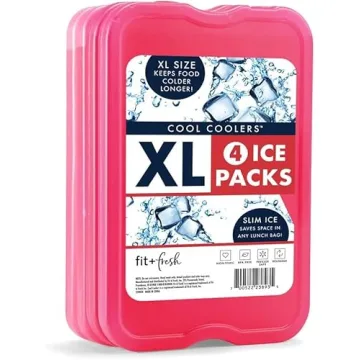 Cool Coolers by Fit + Fresh XL Slim Ice Packs for Lunchboxes