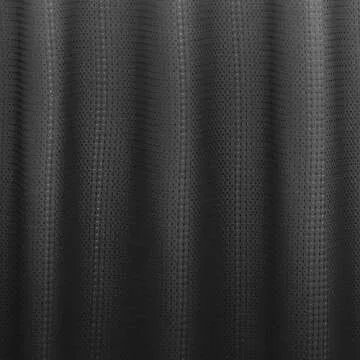 Creative Home Ideas Waffle Weave Shower Curtain Set, 70" x 72", Dark Grey Ombre 13 Piece