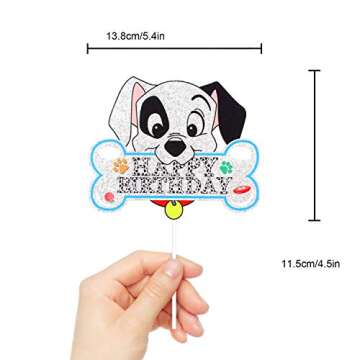 Cute Dog Happy Birthday Cake Topper for Party Fun