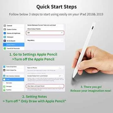 Stylus Pen for iPad 10th/9th/8/7 with Palm Rejection