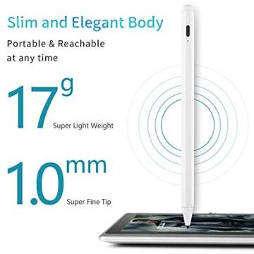 Stylus Pen for iPad 10th/9th/8/7 with Palm Rejection