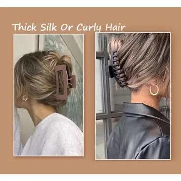 Butterfly Hair Claw Clips Set - 7 Pack Large Banana and Pearl Claws for Thin, Thick, Curly Hair, Gift for Mom or Wife, Christmas Hair Accessories