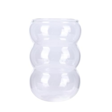 Ribbed Ice Coffee Cup Vintage Glass Tumblers for All Beverages