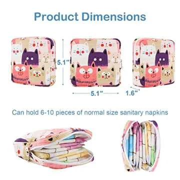 Design Wish Sanitary Pad Storage Bag for Teen Girls