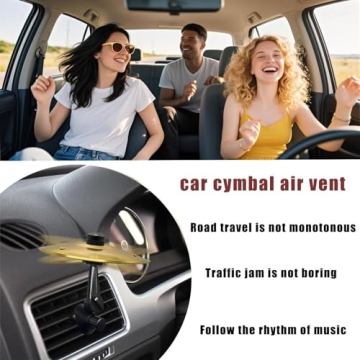 Car Cymbal Air Vent Mini Drum for Fun Road Trips