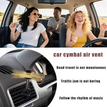 Car Cymbal Air Vent Mini Drum for Fun Road Trips