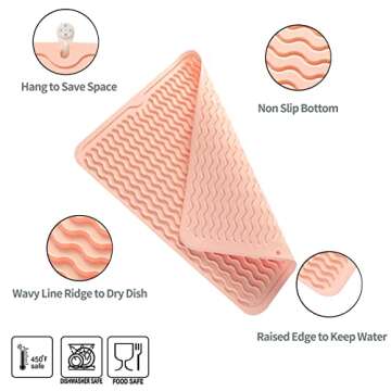 MicoYang Silicone Dish Drying Mat - Eco-Friendly & Heat Resistant