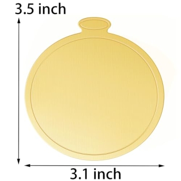 Gold Mini Cake Cardboard 100 Pcs for Elegant Desserts