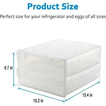 Egg Holder for Refrigerator - 60 Grid Organizer
