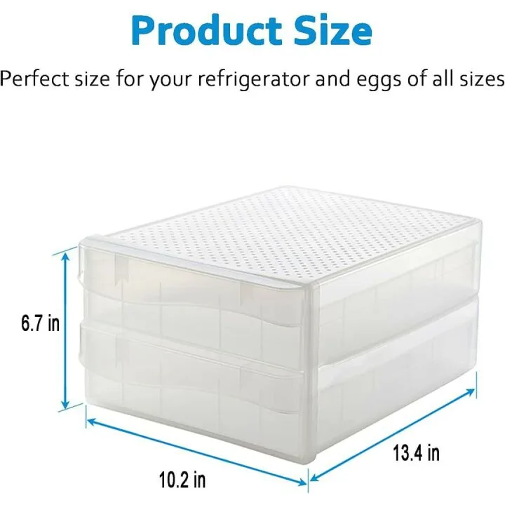 Egg Holder for Refrigerator - 60 Grid Organizer