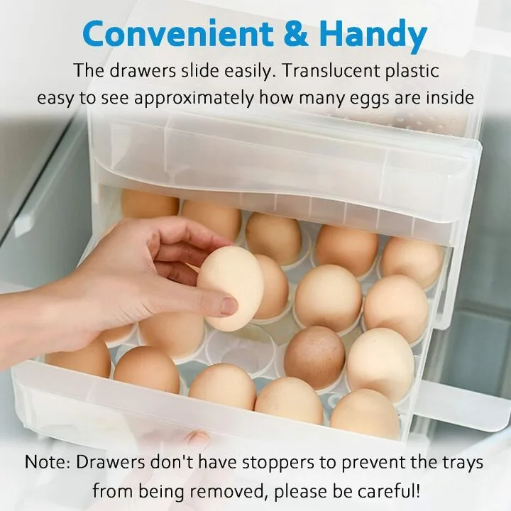 Egg Holder for Refrigerator - 60 Grid Organizer