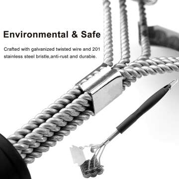 Bristle-Free Grill Brush & Scraper for Safe Cleaning