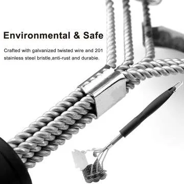 Bristle-Free Grill Brush & Scraper for Safe Cleaning