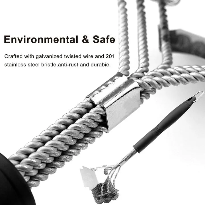 Bristle-Free Grill Brush & Scraper for Safe Cleaning