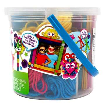 ArtSkills Activity Bucket, Arts and Crafts Supplies, Assorted Colors and Shapes, 170 Count