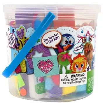 ArtSkills Activity Bucket, Arts and Crafts Supplies, Assorted Colors and Shapes, 170 Count