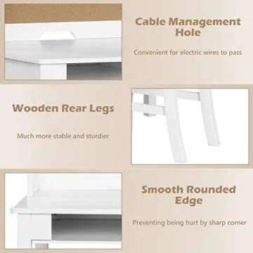 Costzon Kids Desk and Chair Set - Study Desk for Children