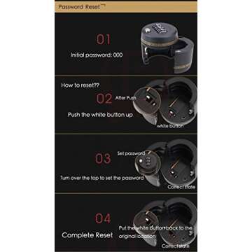 Combination Lock for Wine & Liquor Bottle-Wine Whiskey Bottle Top Stopper - Bottle Password Code Lock - Wine Digital Lock Diameter of the bottle mouth should be between 1.02 to1.10in)