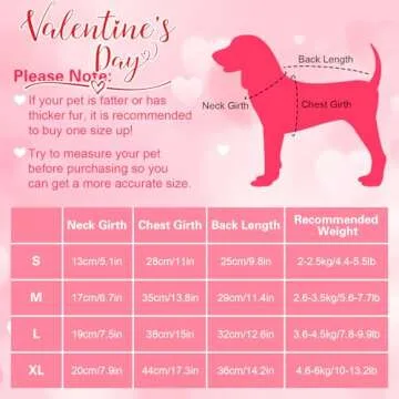 Winmany Valentine's Day Dog Sweater for Small Pets