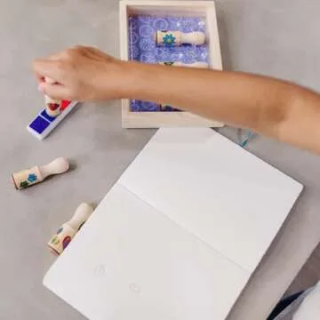 Melissa & Doug Wooden Stamp Set with Washable Ink