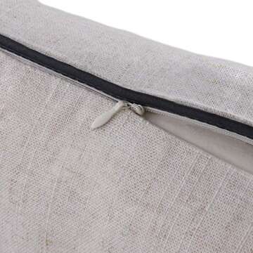 JWH Sheep Throw Pillow Cover Decorative Rectangle Cushion Cover Applique Accent Pillow Case Handmade Pillowcase Bed Couch Bedroom 12x20 Inch Beige Black